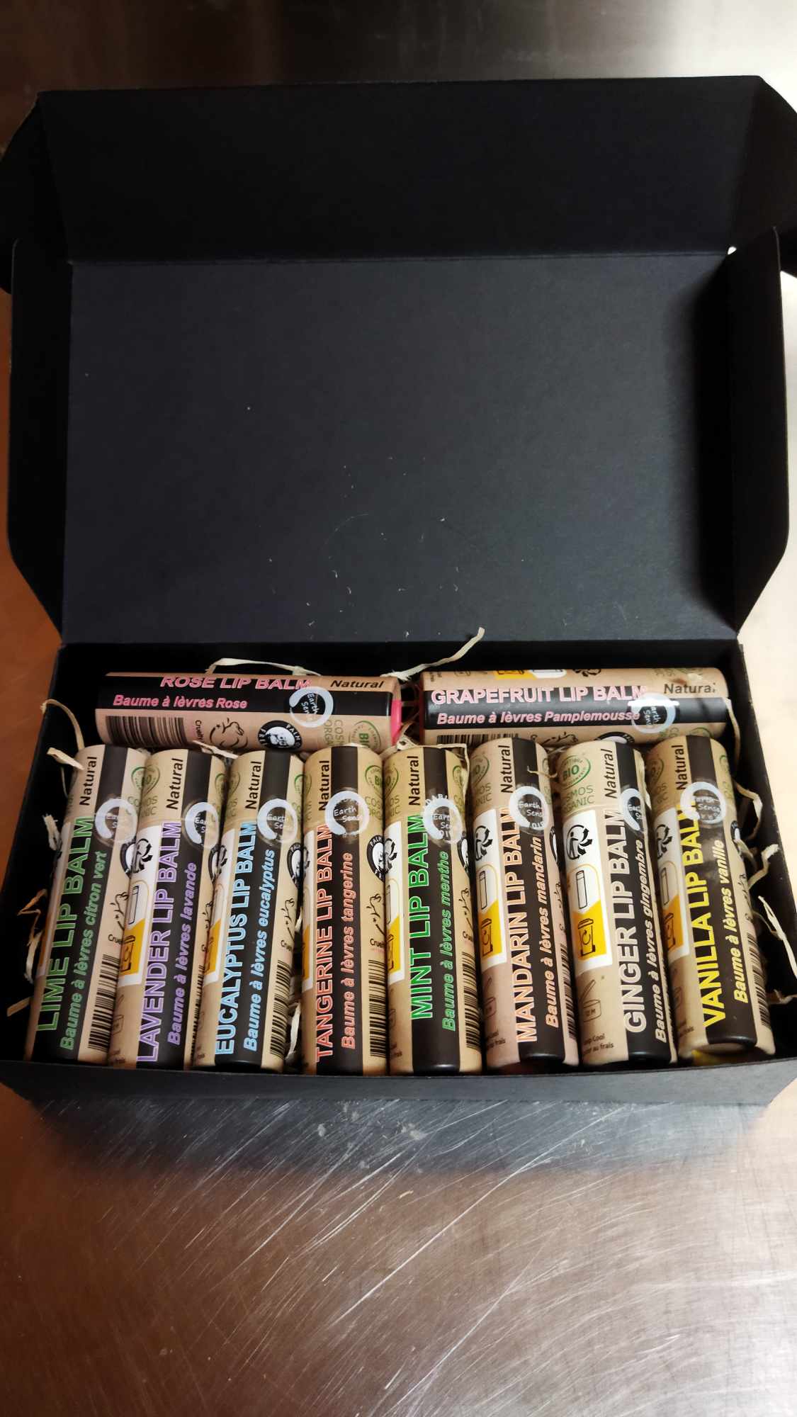 Geschenkset Lippenbalsam – 10 x 15 ml (auf Bestellung gefertigt)