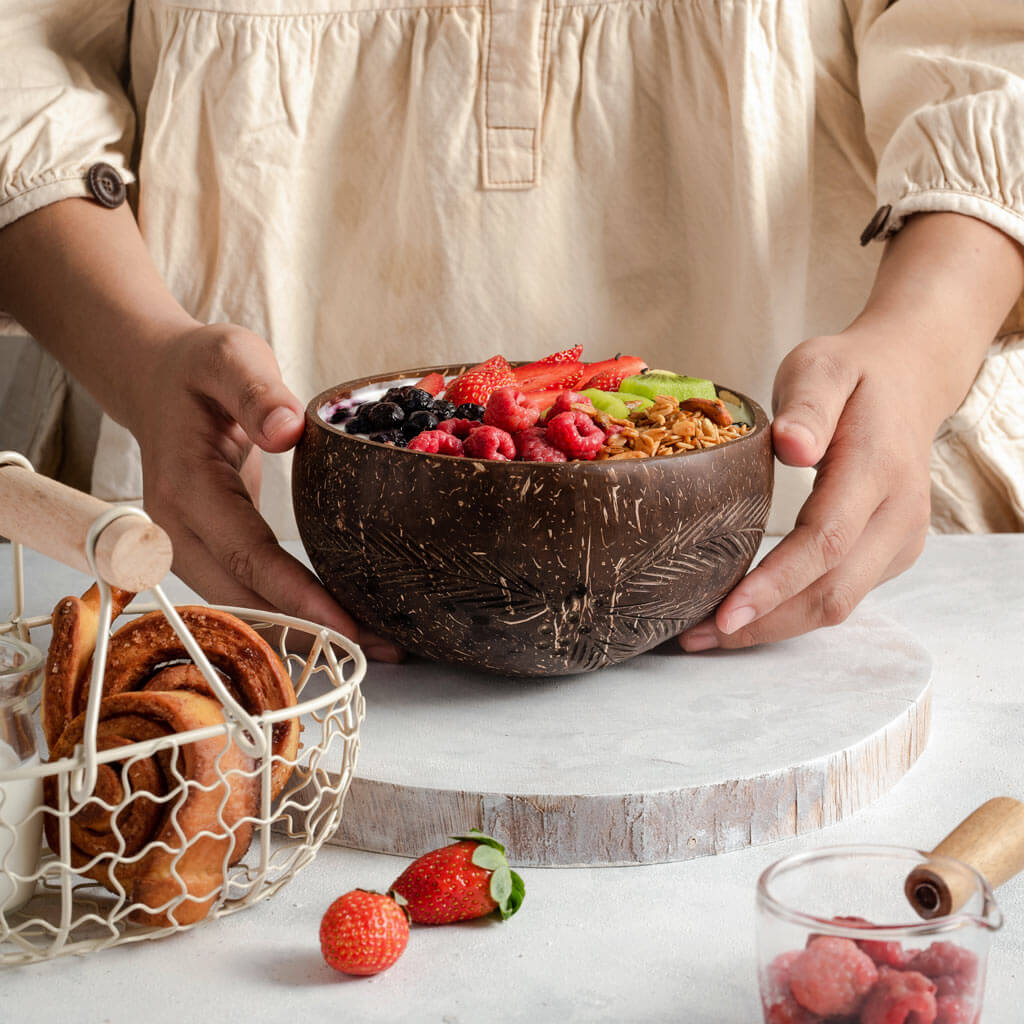 Kokosnussschalen & Löffel Set – Handgemacht & Umweltfreundlich-5