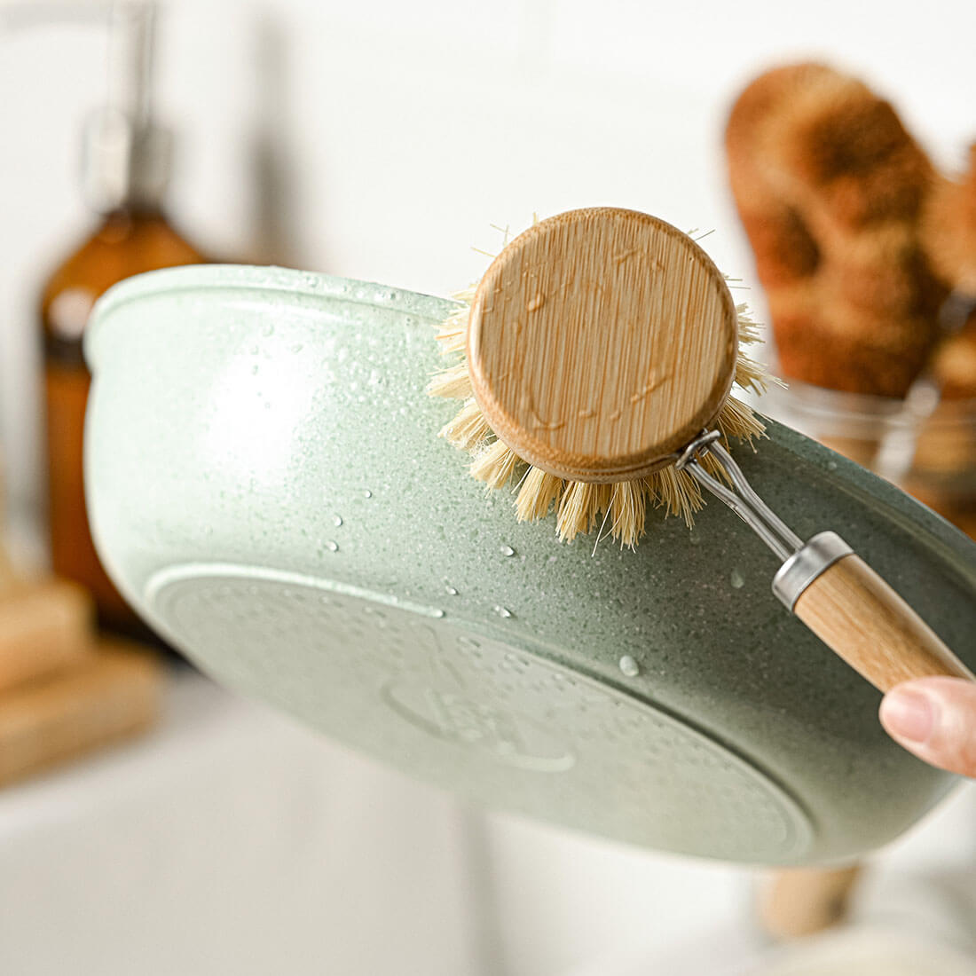 Zero Waste Küchenreinigungsset aus Bambus – 6-teilig-4