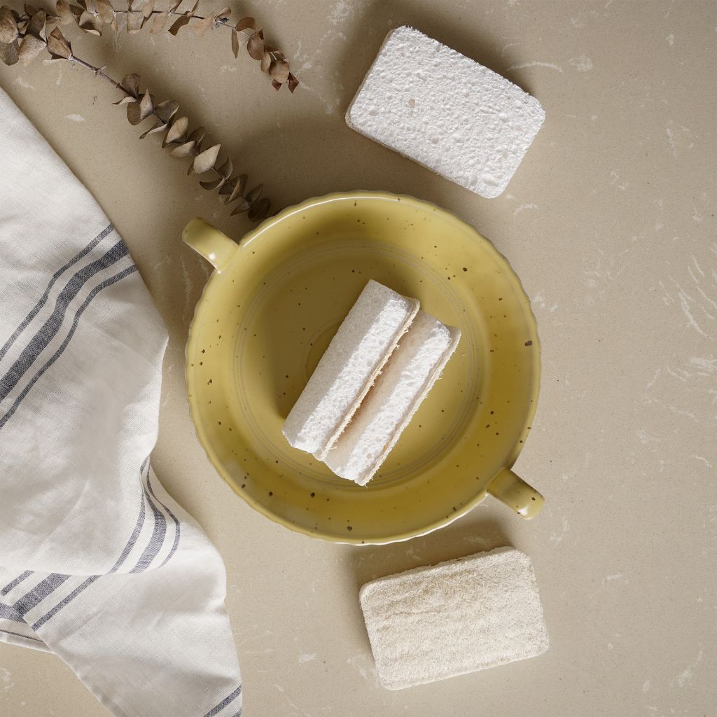Nachhaltige Spülschwämme – 4er Set aus Zellulose & Sisal-1
