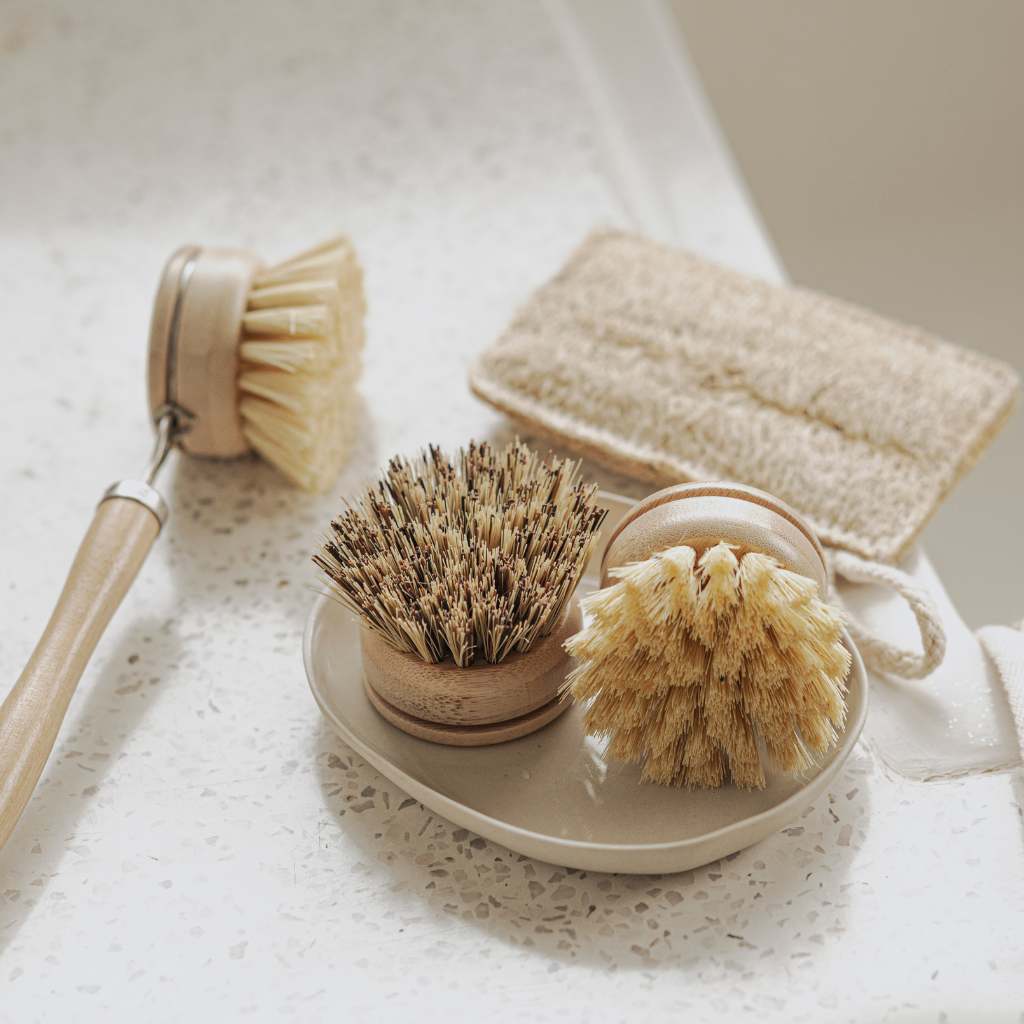 Zero Waste Spülbürsten-Set – 4-teilig aus Bambus & Naturfasern-3
